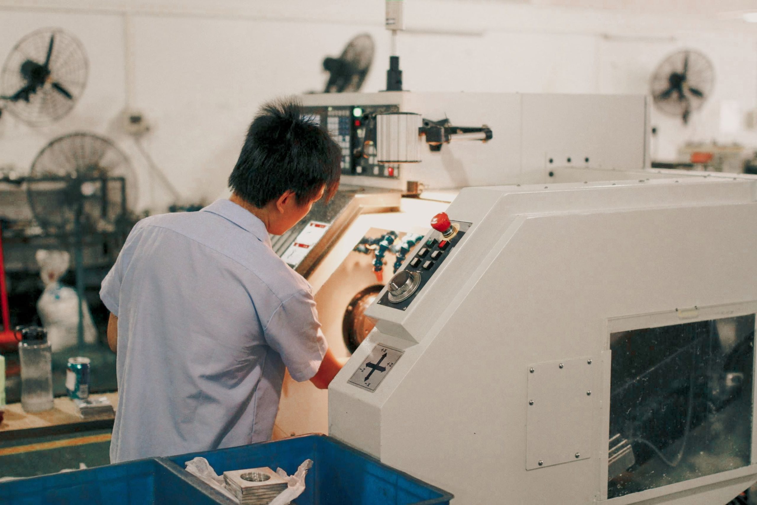 man in a factory